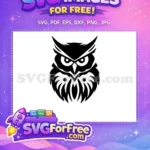 Free Minimalist Owl Free Bird Silhouette Wildlife Free SVG - Instant Download