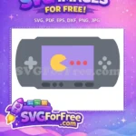 Free Yellow Pacman Free Chasing Red Dots Console Free SVG - Instant Download