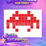 Free Angry Red 8-bit Free Alien Pacman Free SVG - Instant Download