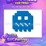 Free Pixelated Inky Free Ghost Pacman Movie Free SVG - Instant Download