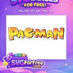 Free Yellow Orange Gradient Free Pac-Man Character Classic Arcade Game Free SVG - Instant Download