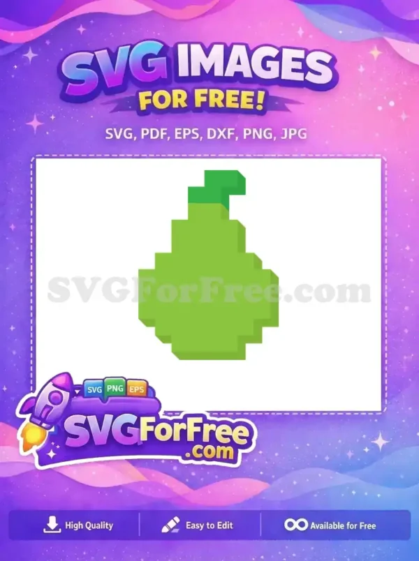 Free Green Fruit Free Pixelated Vegetable Pacman Free SVG