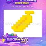 Free Pixelated Yellow Free Fruit Pacman Free SVG - Instant Download