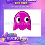 Free Magenta Ghost Big Eyes Free Pacman Free SVG - Instant Download