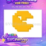 Free Pixelated Arcade Free Yellow Pacman Character Free SVG - Instant Download