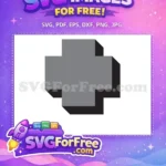 Free Gray Cross Free Shadow Pacman Free SVG 1 - Instant Download