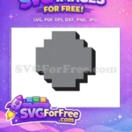 Free Gray Cross Free Shadow Pacman Free SVG 2 - Instant Download