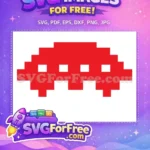 Free Pixelated Red Ghost Free Classic Arcade Pacman Free SVG - Instant Download