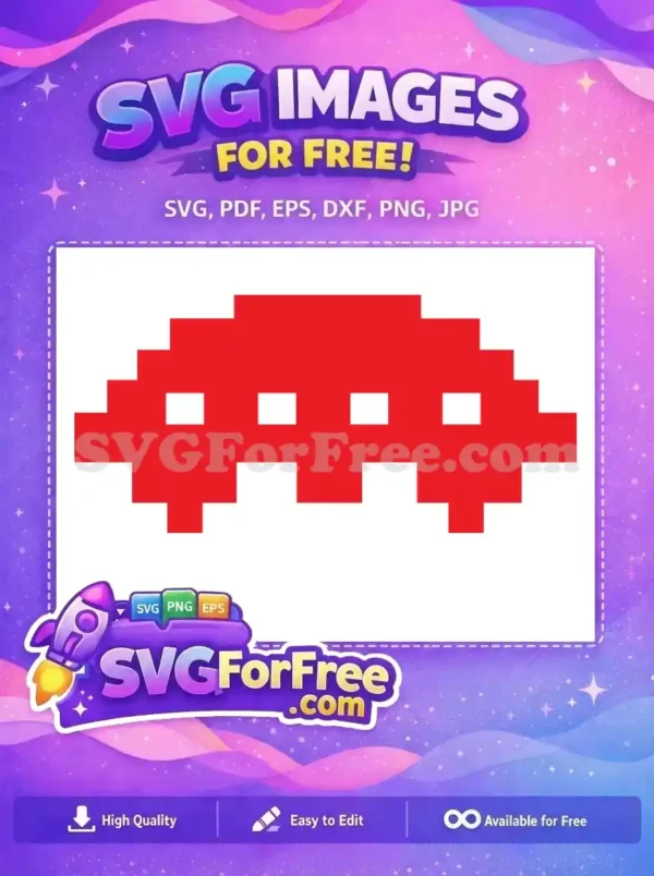 Free Pixelated Red Ghost Free Classic Arcade Pacman Free SVG