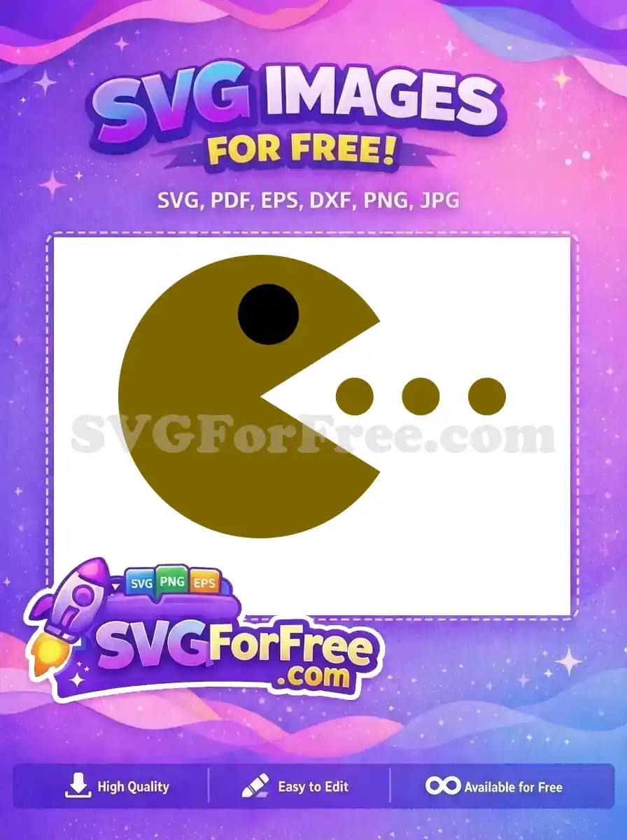 Free Brown Pacman Free Black Eye Pacman Free SVG