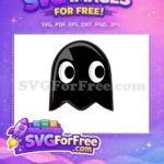 Free Black Ghost Scared Free Pacman Character Movie Free SVG - Instant Download