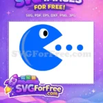 Free Blue Pacman Free Dots Eating Pacman Free SVG - Instant Download