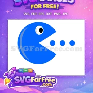 Free Blue Pacman Free Dots Eating Pacman Free SVG