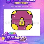 Free Locked Gold Free Coin Box Pacman Free SVG - Instant Download