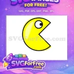 Free Yellow Pacman Free Retro Arcade Pacman Free SVG - Instant Download