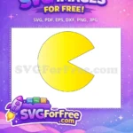 Free Classic Yellow Free Arcade Pacman Free SVG - Instant Download