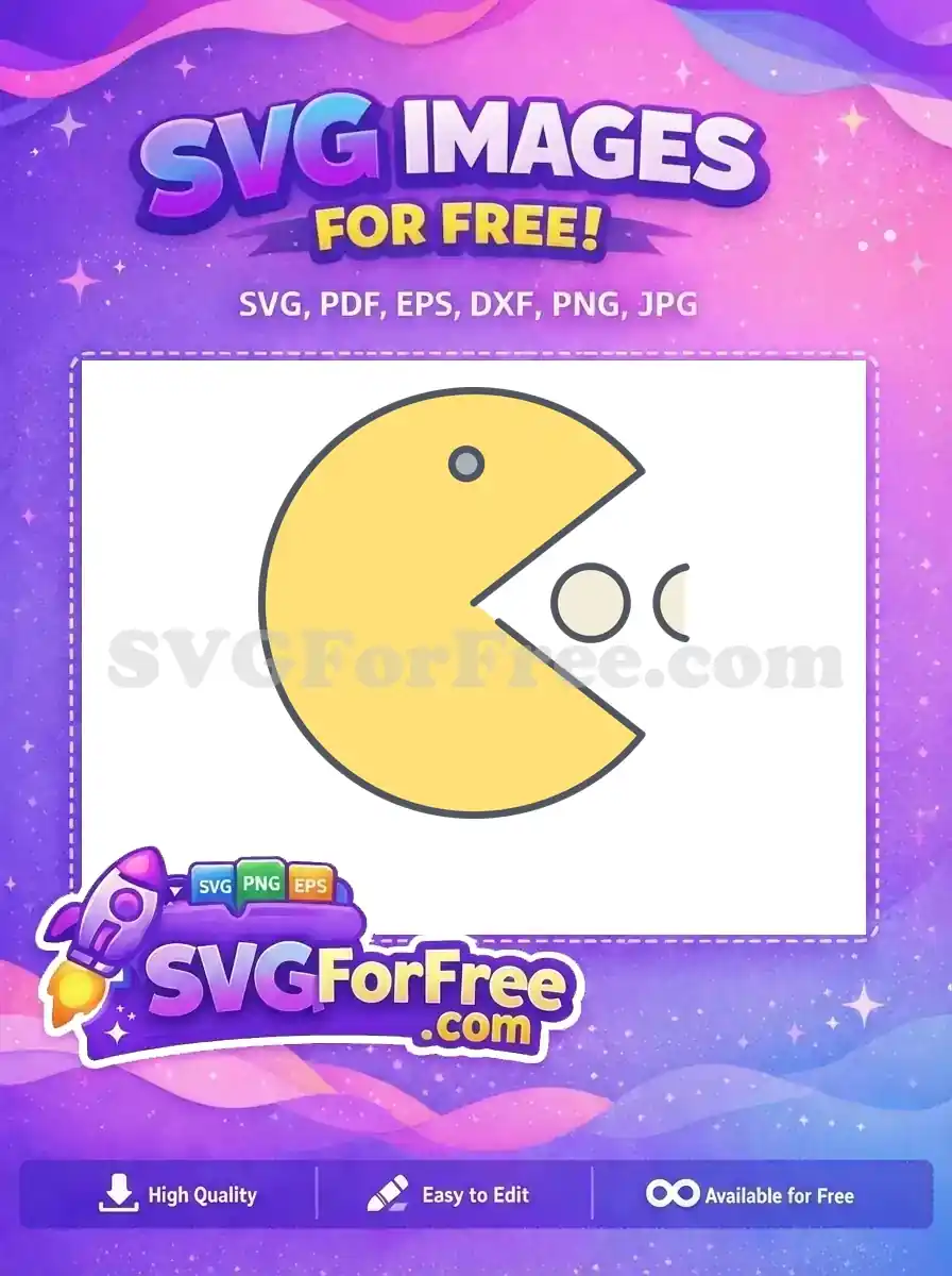 Free Yellow Pacman Free Pixel Art Pacman Free SVG 2
