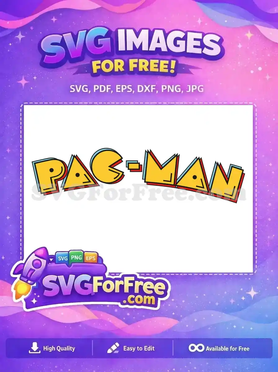 Free Yellow Character Free Retro Arcades Pacman Free SVG