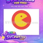 Free Yellow Pacman Free Round Shape Pacman Free SVG - Instant Download