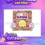 Free Smiling Ghost Free Pink Mushroom Pacman Free SVG - Instant Download