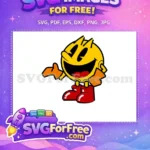 Free Smiling Pacman Free Orange Gloves Pacman Free SVG - Instant Download