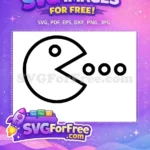 Free Classic Round Free Eating Circles Pacman Free SVG - Instant Download