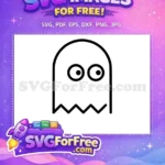Free Simple Ghost Free Black Eyes Pacman Free SVG - Instant Download
