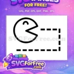 Free Minimalist Pacman Free Simple Maze Pacman Free SVG - Instant Download
