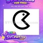 Free Simple Pacman Free Classic Arcade Free SVG - Instant Download