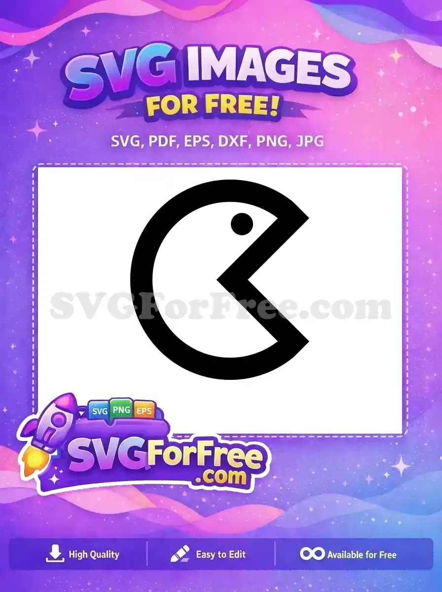 Free Simple Pacman Free Classic Arcade Free SVG