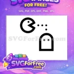 Free Chasing Dots Free Pixel Ghost Pacman Free SVG - Instant Download