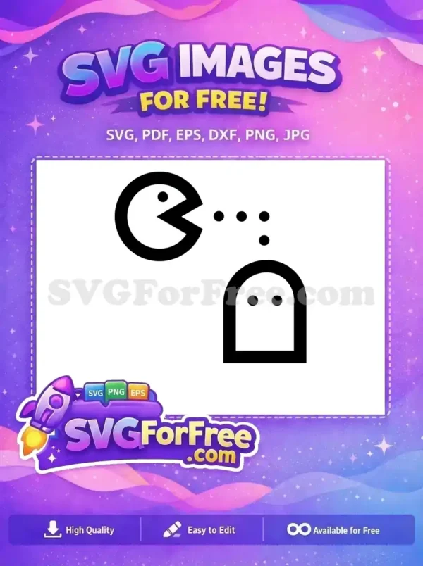 Free Chasing Dots Free Pixel Ghost Pacman Free SVG