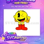 Free Wink Eye Free Orange Gloves Pacman Free SVG - Instant Download