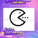 Free Classic Arcade Free Retro Pacman Video Game Free SVG - Instant Download