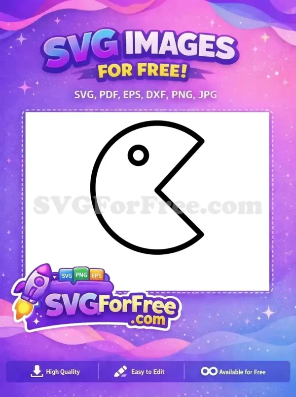 Free Classic Arcade Free Pixelated Pacman Free SVG