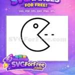 Free 80s Arcade Free Retro Pacman Character Free SVG - Instant Download