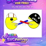 Free Hardhat Pacman Free Magnet Attraction Pacman Free SVG - Instant Download