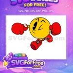 Free Red Boxing Gloves Free Yellow Pacman Character Free SVG - Instant Download