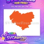 Free Brush Stroke Free Orange Shape One Free SVG - Instant Download