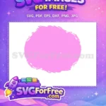Free Pink Paint Brush Free Stroke Circle Simple Free SVG - Instant Download