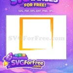 Free Orange Paint Brush Free Stroke Border Frame Free SVG 3 - Instant Download