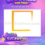 Free Gradient Brush Strokes Free Yellow Border Frame Free SVG - Instant Download