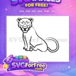 Free Cool Cat Glasses Free Sitting Panther Free SVG - Instant Download