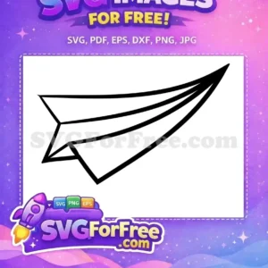 Free Black Paper Plane Free Simple Line Art Free SVG