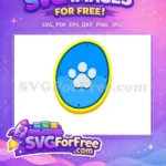 Free Paw Print Free Blue Yellow PAW Patrol Free SVG - Instant Download