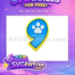 Free Number Nine Free Paw Badge PAW Patrol Free SVG - Instant Download