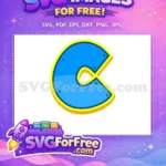 Free Blue Yellow Letter C Free Industrial Paw Patrol Free SVG - Instant Download