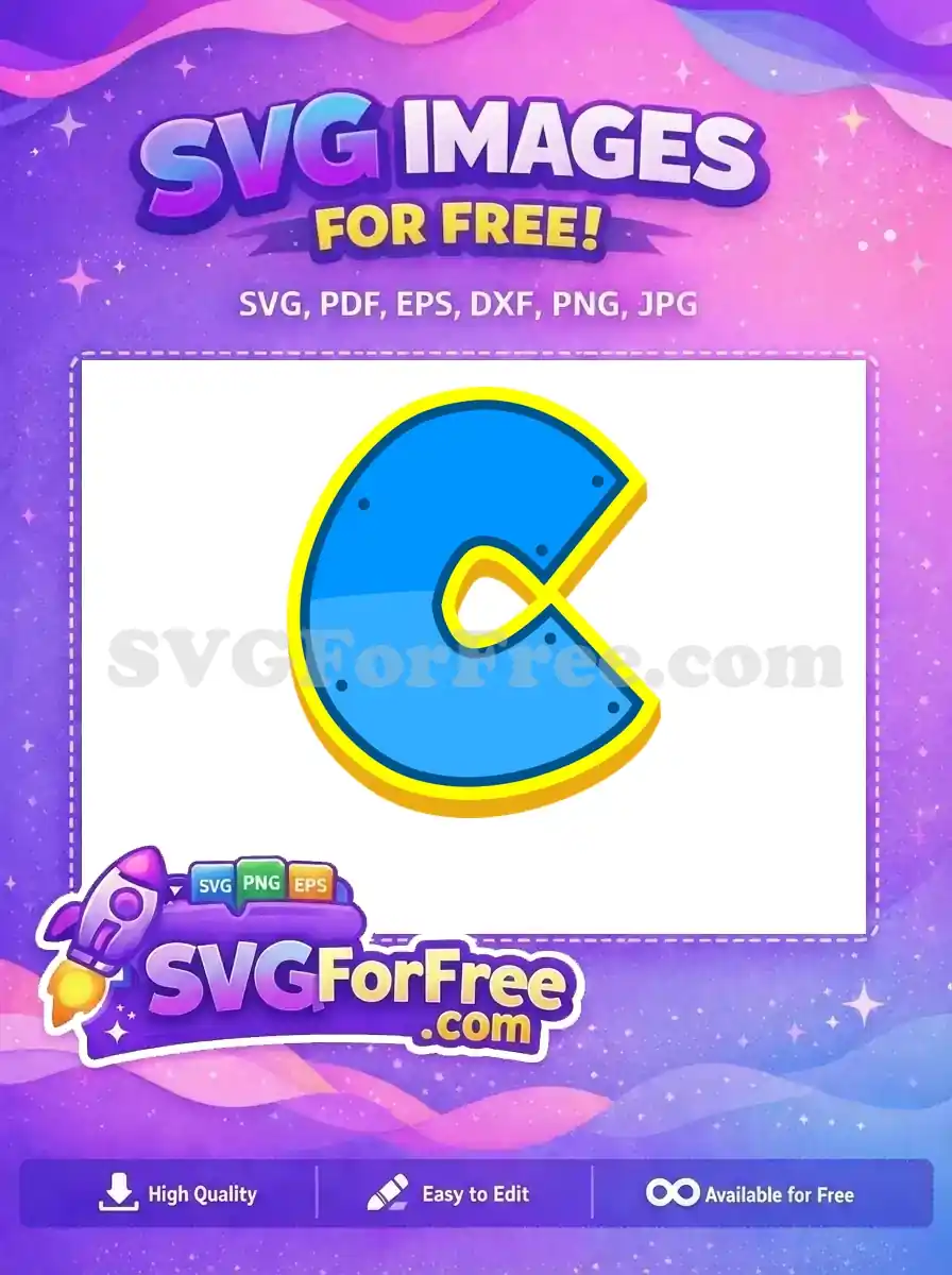 Free Blue Yellow Letter C Free Industrial Paw Patrol Free SVG