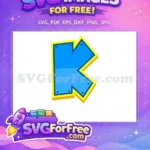Free Letter K Blue Free Yellow PAW Patrol Free SVG - Instant Download