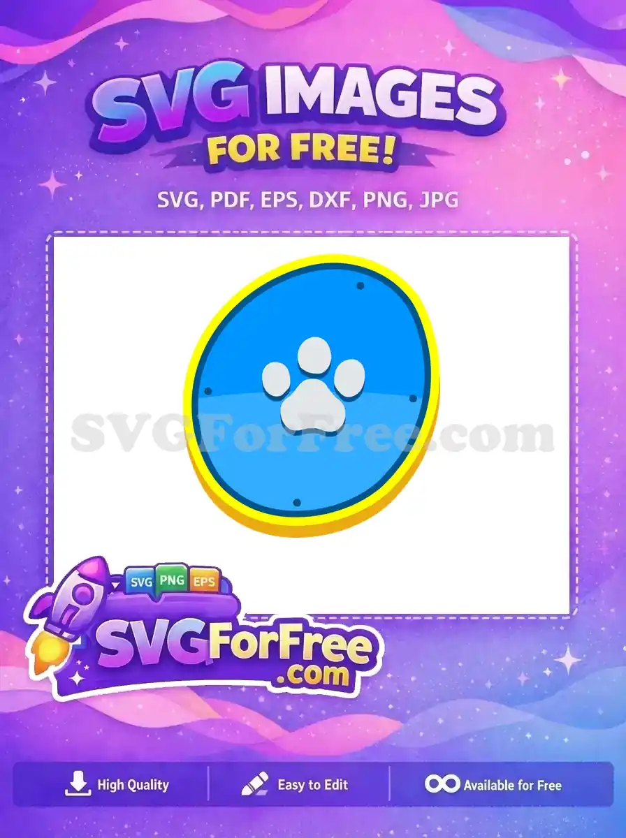 Free Paw Patrol Badge Free Blue Yellow Paw Patrol Free SVG